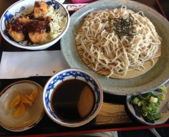 ざるそばとミニ味噌カツ丼